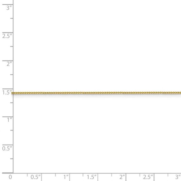 0.8mm 10k Yellow Gold Solid Spiga Chain Necklace, 30 Inch - Picture 5 of 8